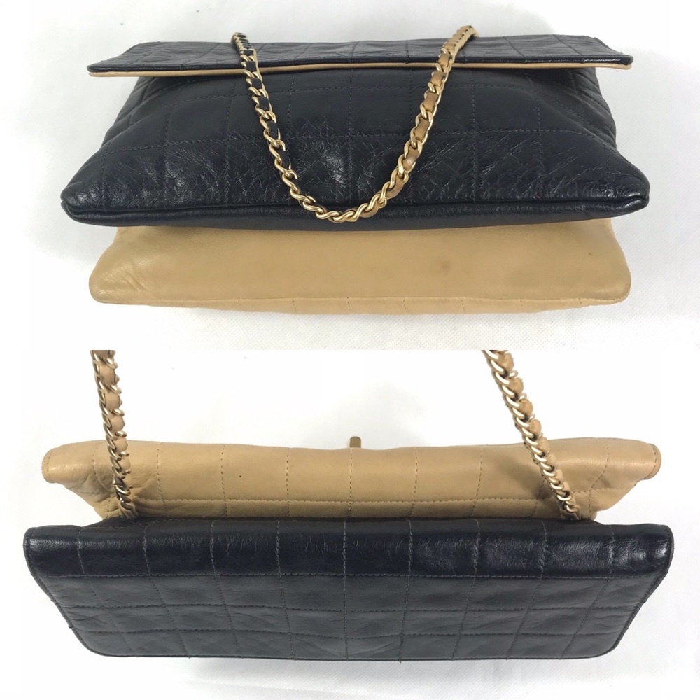 RARE Hot Find! Chanel 2 Face Sheepskin Flap Crossbody - Authentic - Picture 7 of 16